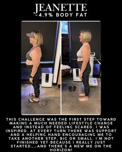 Lost 4.9% Body Fat and Increased Her Strength and Stamina